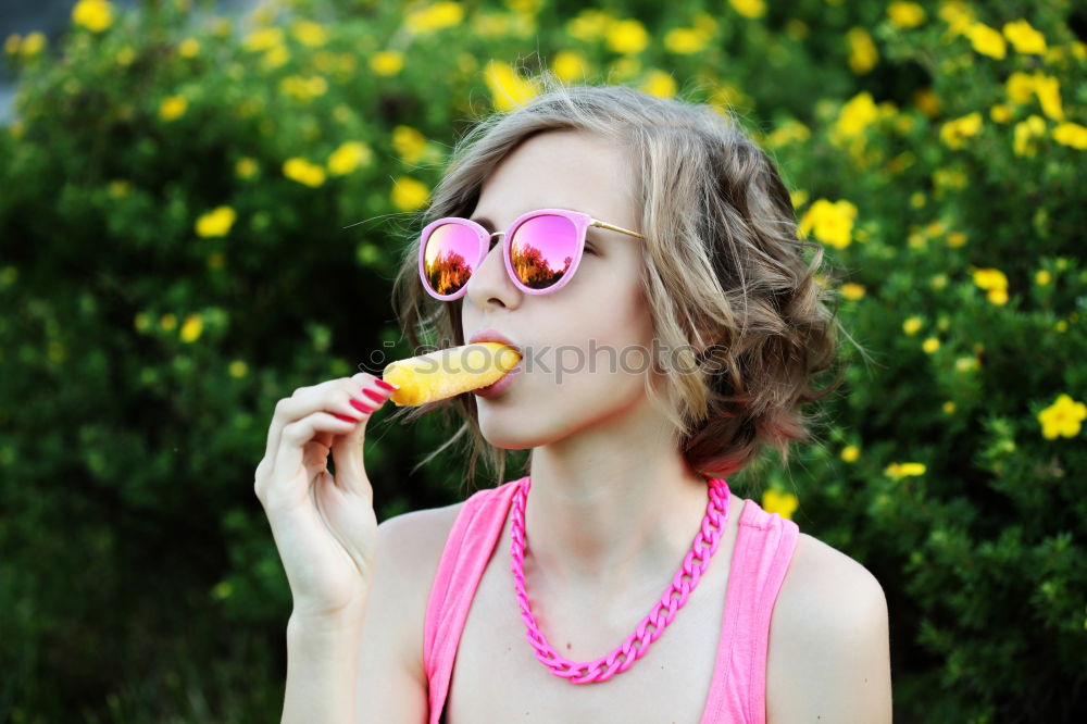 Image, Stock Photo bon appétit Woman Summer