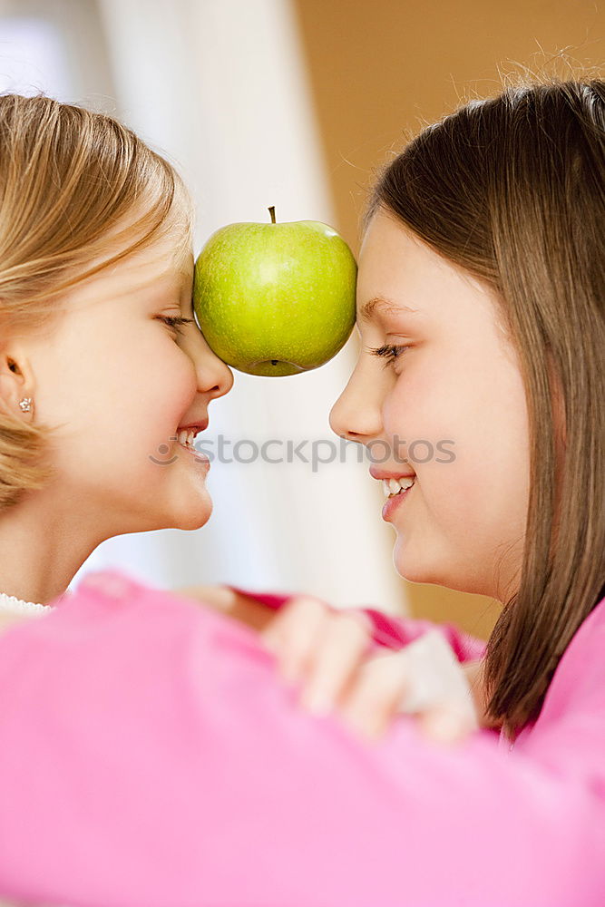 three happy children Fruit