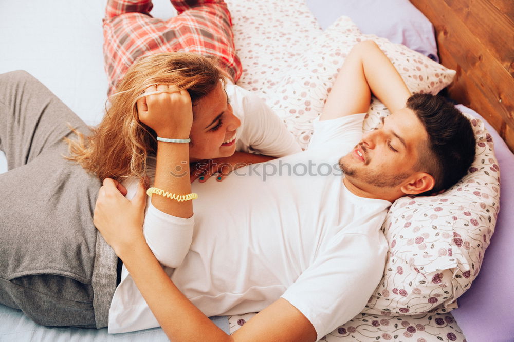 Similar – Image, Stock Photo happy mother hugs her toddler son in the morning