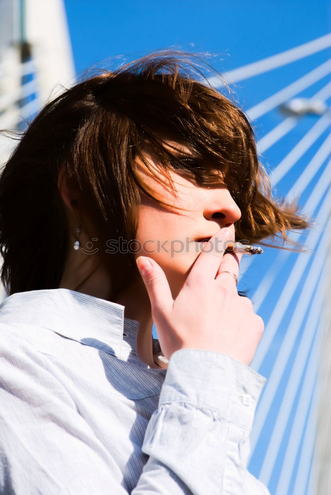 Similar – A young blonde woman in a sunny day