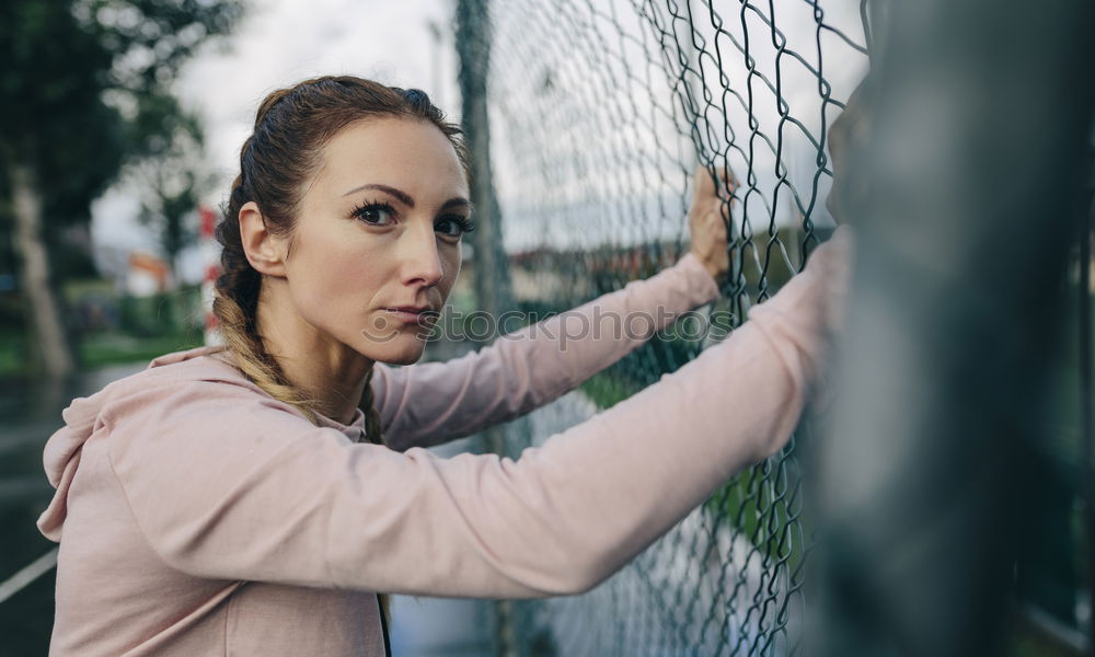 Similar – Image, Stock Photo Pretty woman at steps on street