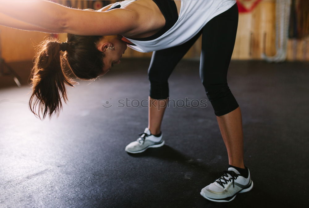 Image, Stock Photo People doing exercises in a fitness class