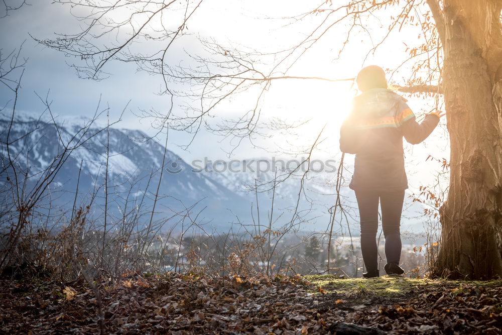 Similar – Image, Stock Photo Woman taking shots of mountain