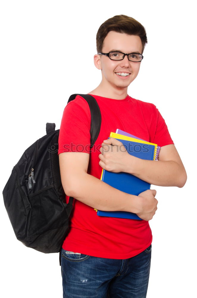 Similar – Young urban man using smartphone walking in street in an urban park