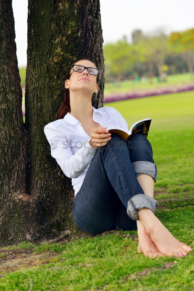 Similar – Image, Stock Photo Teen boy reading a book