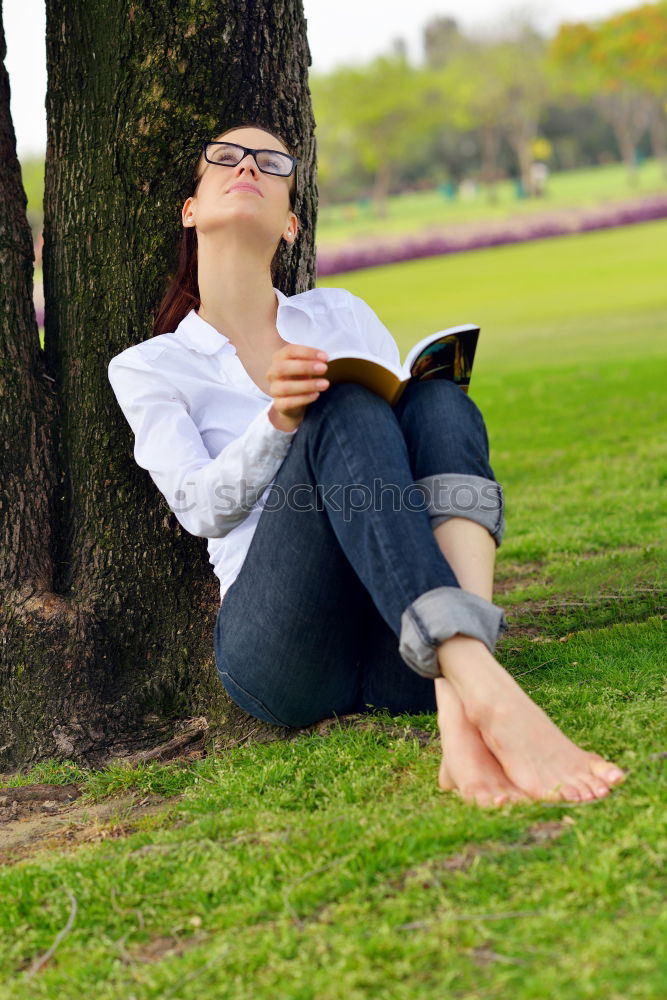 Similar – Image, Stock Photo Teen boy reading a book