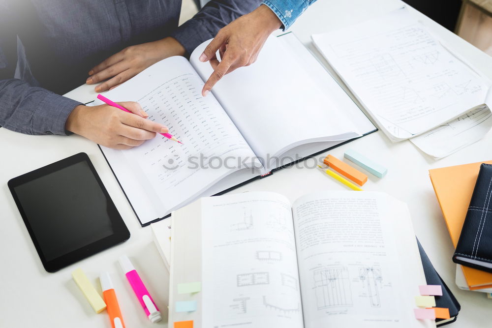 Similar – Image, Stock Photo Architect or planner working on drawings for construction