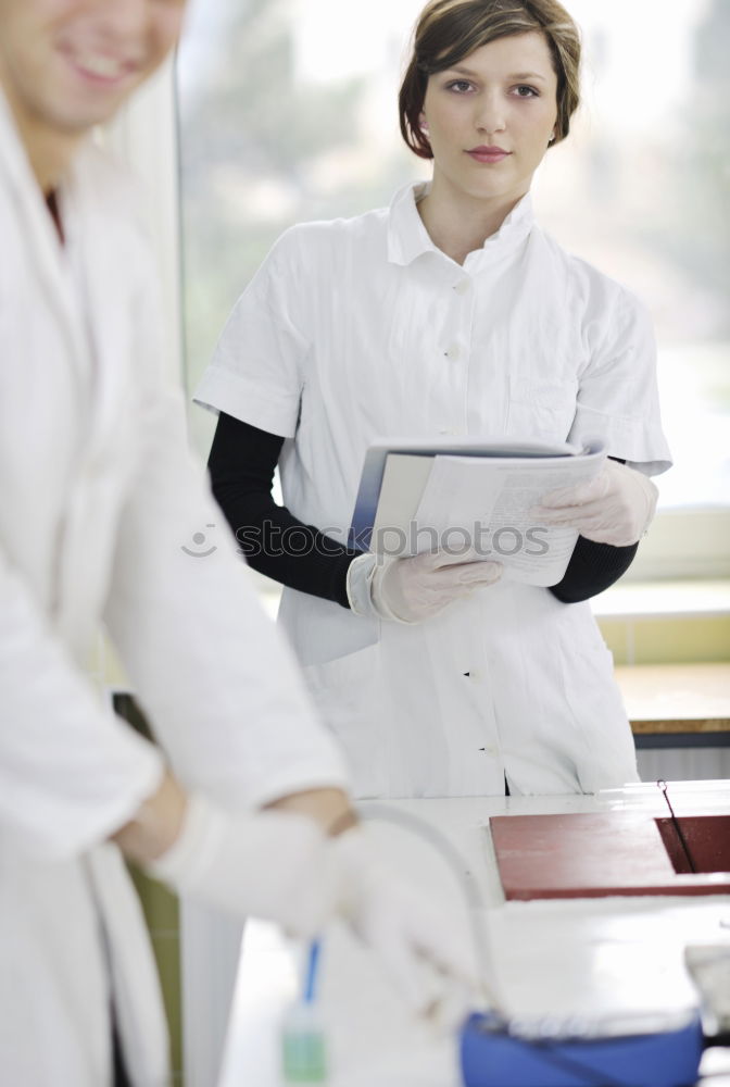 Similar – Image, Stock Photo People co-working in lab