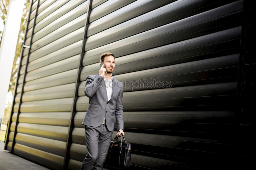 Similar – Image, Stock Photo Young man wearing winter clothes standing in the street