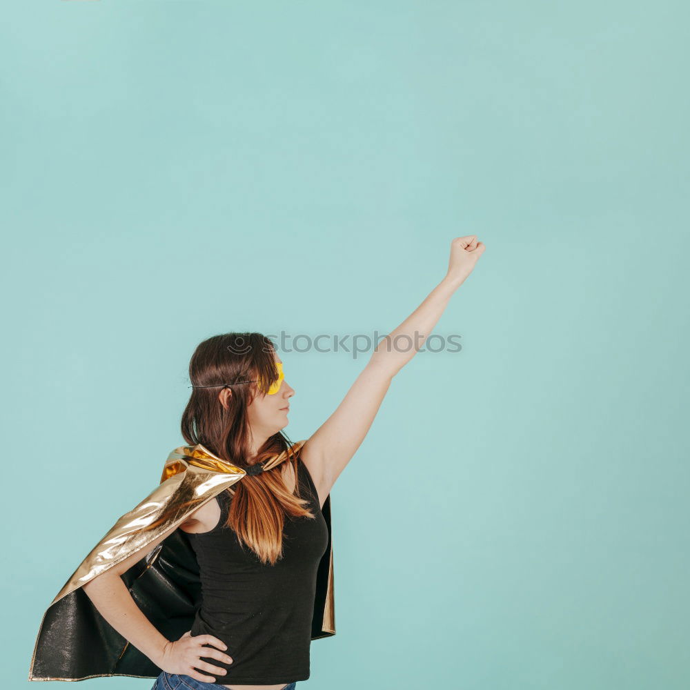 Similar – Image, Stock Photo Young woman taking a self portrait with her mobile phone