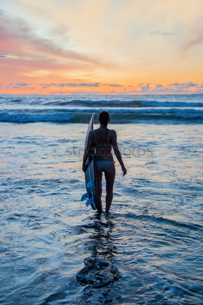 Similar – Image, Stock Photo walk on beach Woman