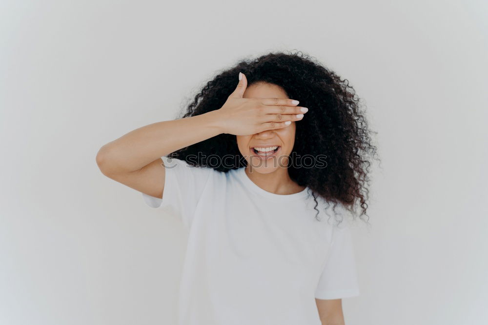 Similar – Ethnic woman making faces