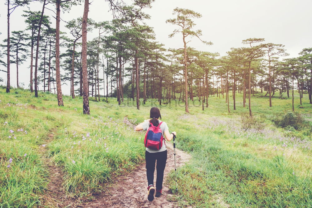 Similar – Young Backpacker enjoying of Nature.