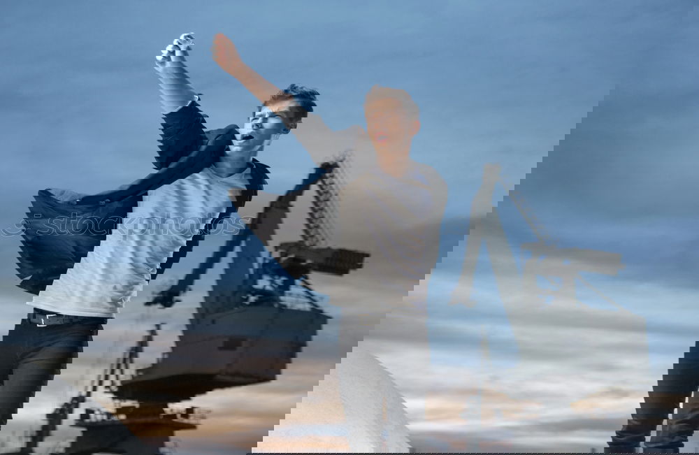Similar – Image, Stock Photo [HAL] Jump. Lifestyle