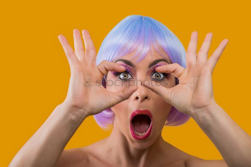 Similar – Image, Stock Photo Anonymous woman throwing a hat