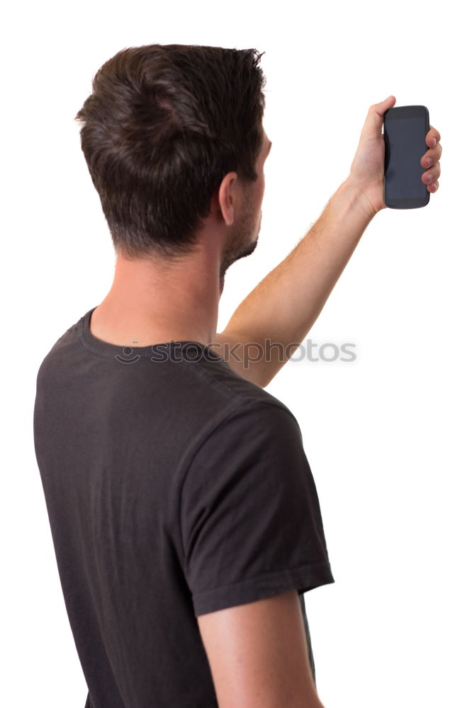 Similar – Image, Stock Photo Man with Smartphone