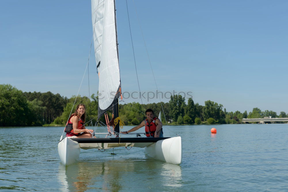 Similar – Image, Stock Photo slack Sailing Sailboat