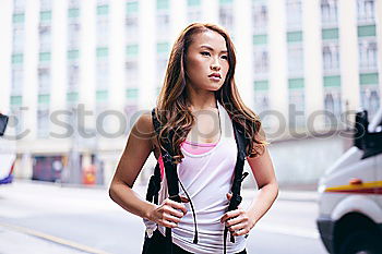 Similar – Image, Stock Photo Pretty Asian woman on street