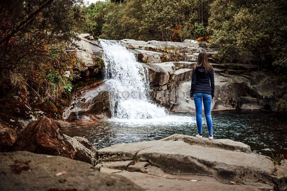 Similar – Image, Stock Photo mountain hiking Happy