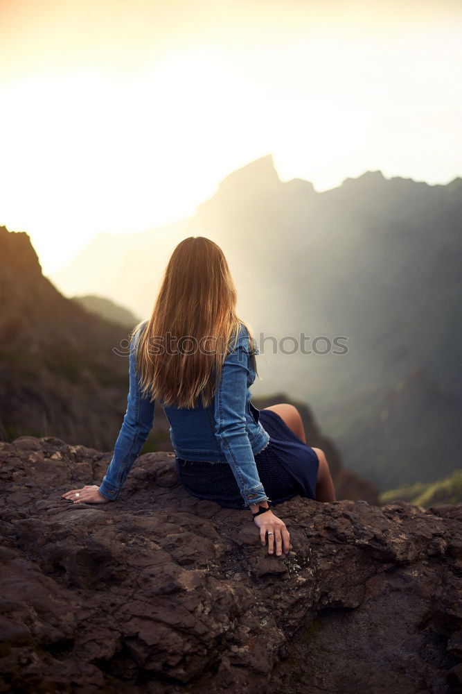 Woman posing on nature Sit