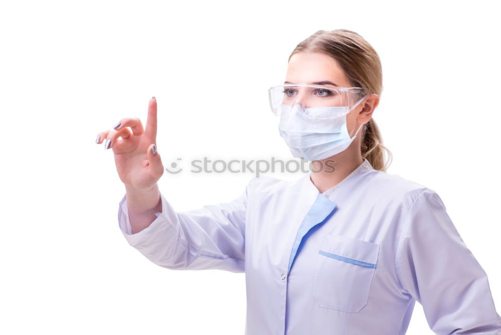 Similar – Image, Stock Photo Female doctor putting on her protective gloves