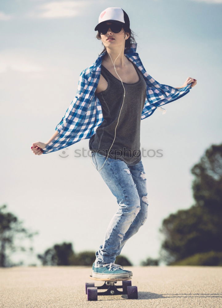 Similar – Man skating near sea Joy