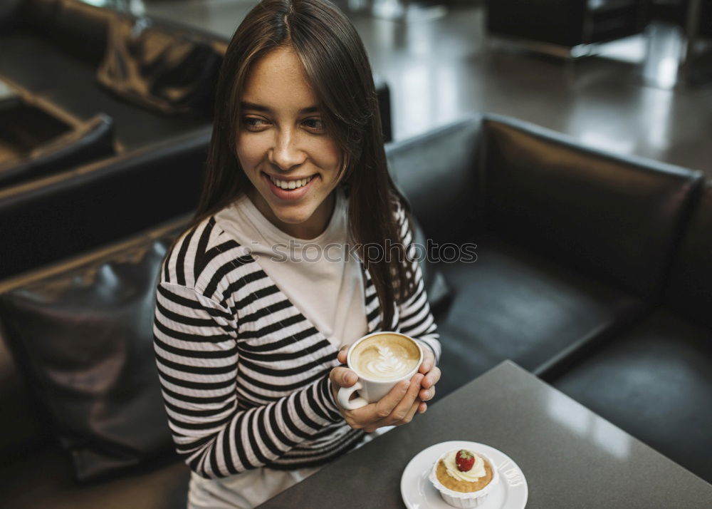 Similar – Image, Stock Photo woman close up eating oat and fruits bowl for breakfast