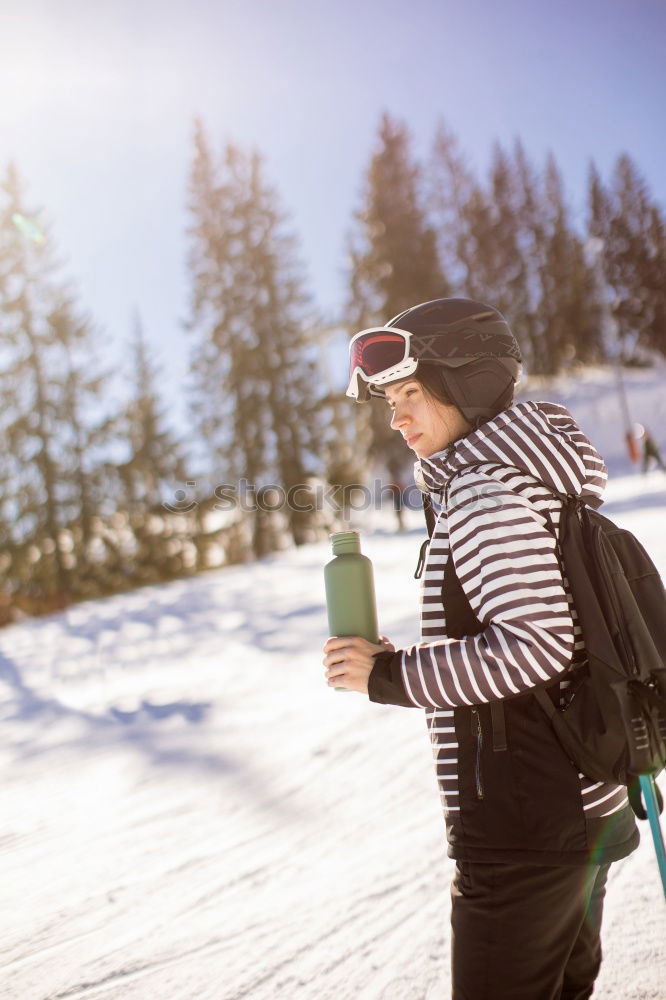 Similar – Image, Stock Photo Friends playing snowballs in woods