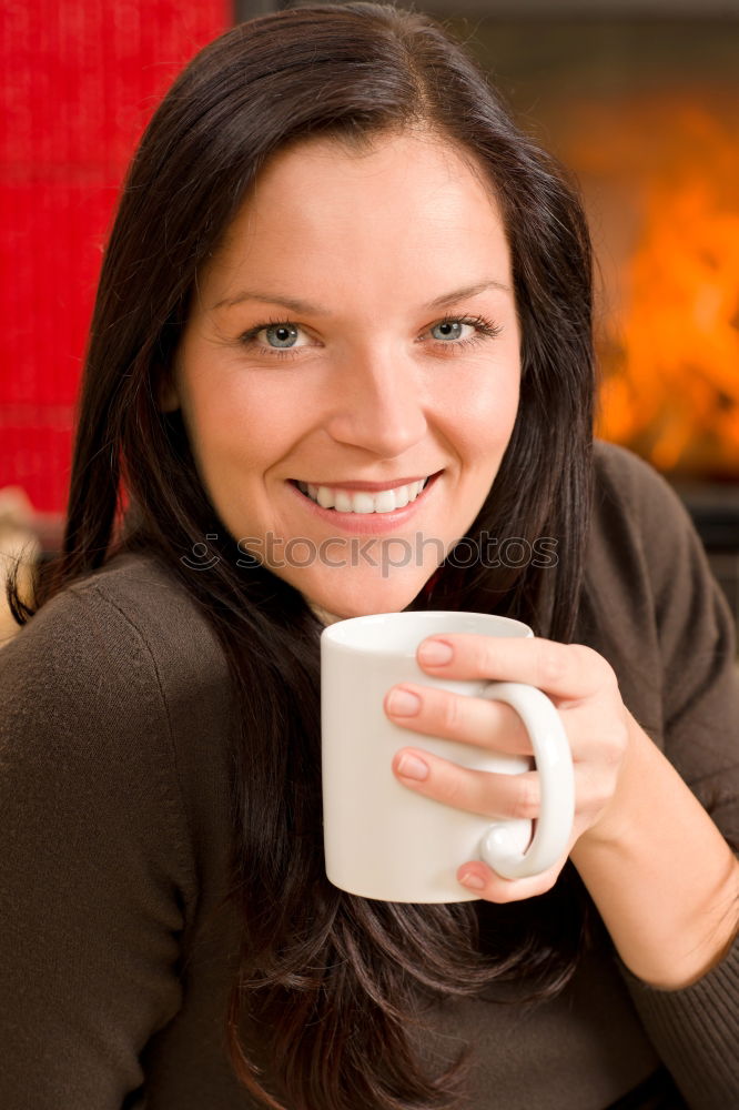 Similar – Image, Stock Photo Beautiful model with cup of coffee