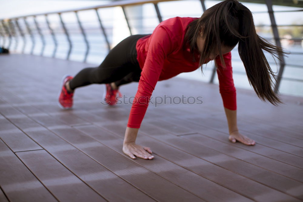 Image, Stock Photo athletic woman running outdoors
