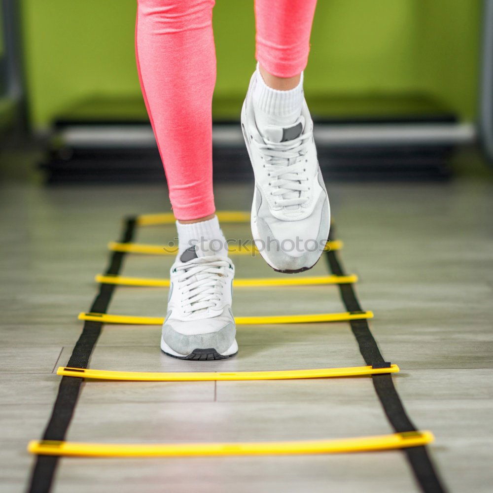 Similar – Image, Stock Photo Woman legs with sneakers doing fitness exercises
