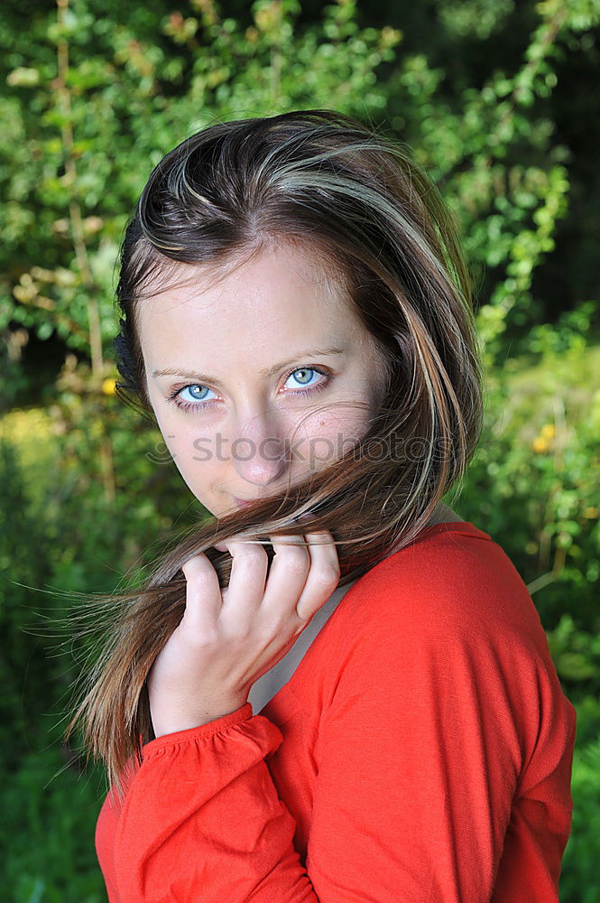 Similar – blue eyed Woman Feminine