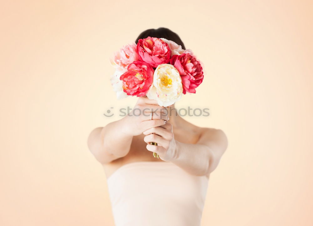 Similar – Image, Stock Photo Happy woman with red hair and yellow dress