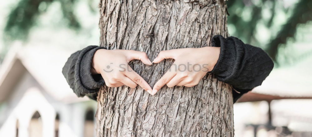 Similar – Image, Stock Photo Woman gesturing heart on street