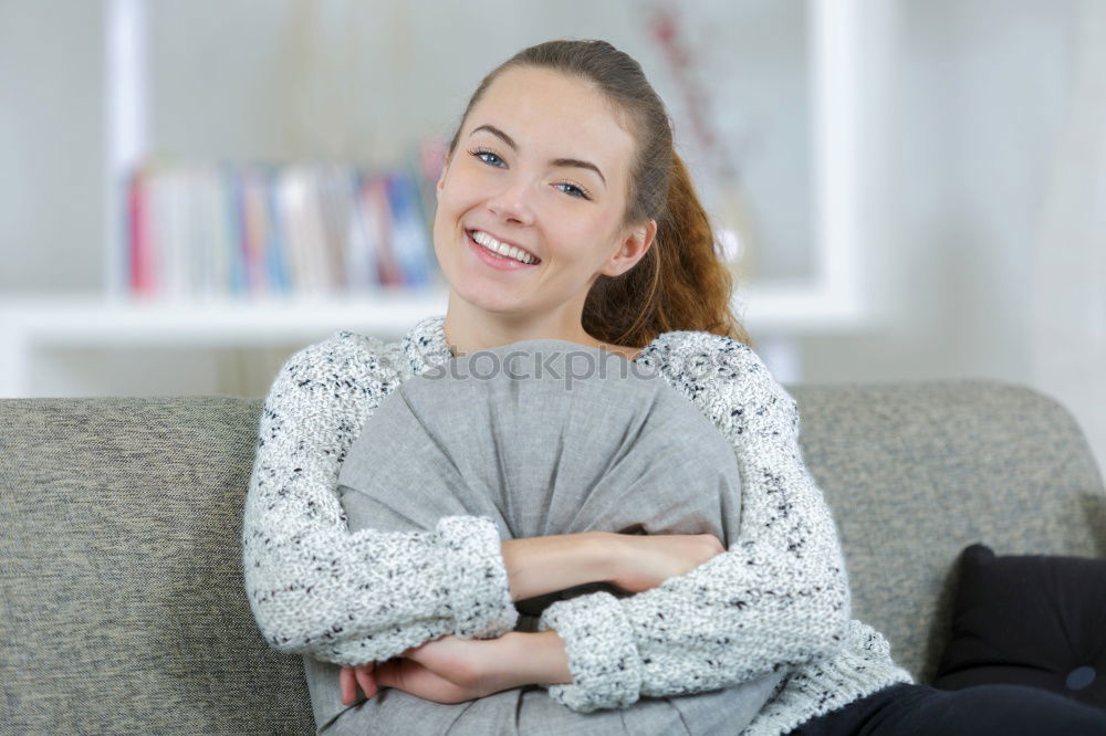 Similar – cute little child girl relaxing at home