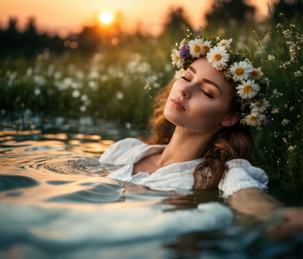 Similar – Image, Stock Photo Portrait of pretty woman smiling in nature