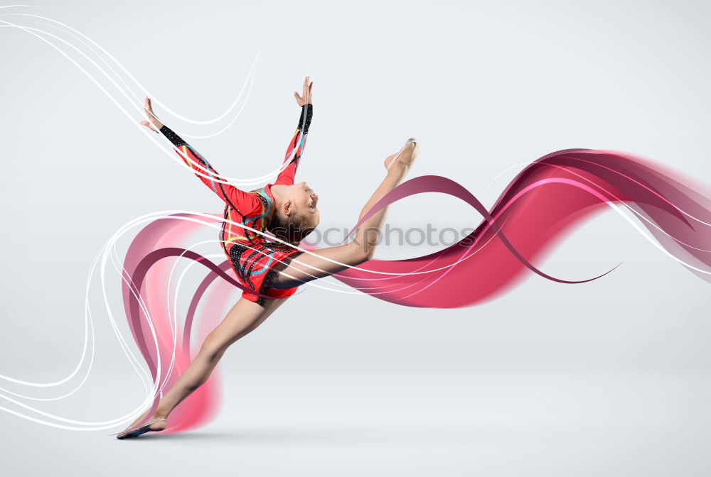 Similar – Woman jumping in studio