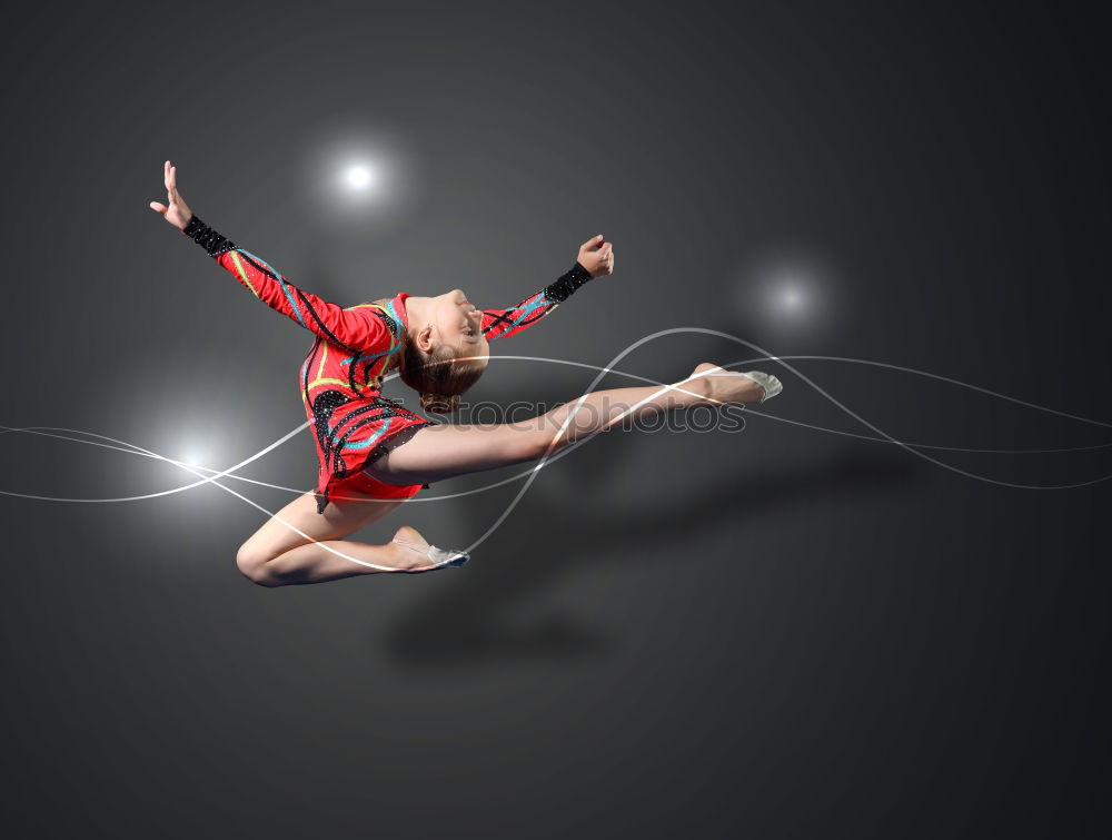 Similar – Woman jumping in studio