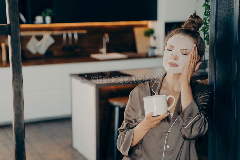 Similar – Image, Stock Photo woman close up eating oat and fruits bowl for breakfast