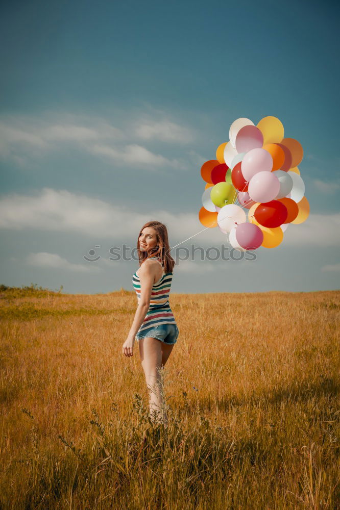 Image, Stock Photo baloon Human being