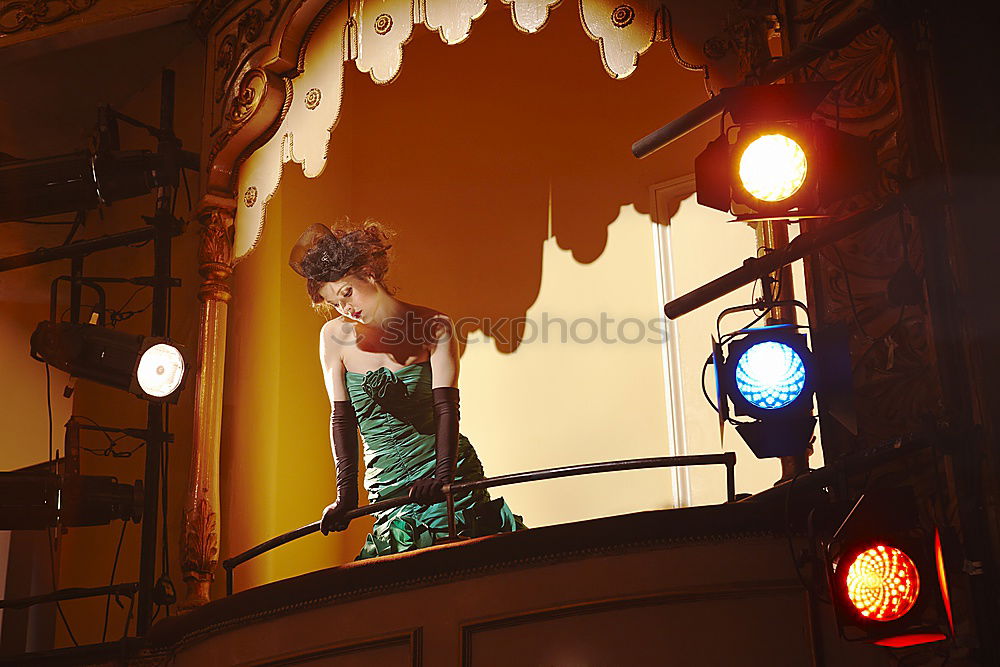 Similar – Image, Stock Photo Woman in dress dancing flamenco on scene