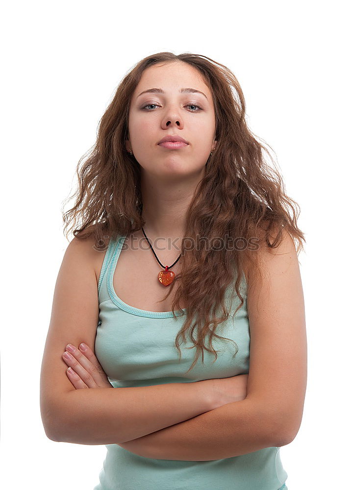 Similar – Beautiful redhead woman with thoughtful pose