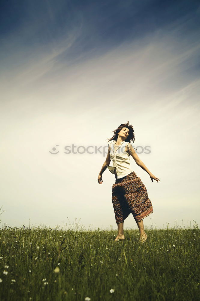 Image, Stock Photo balancing act Human being