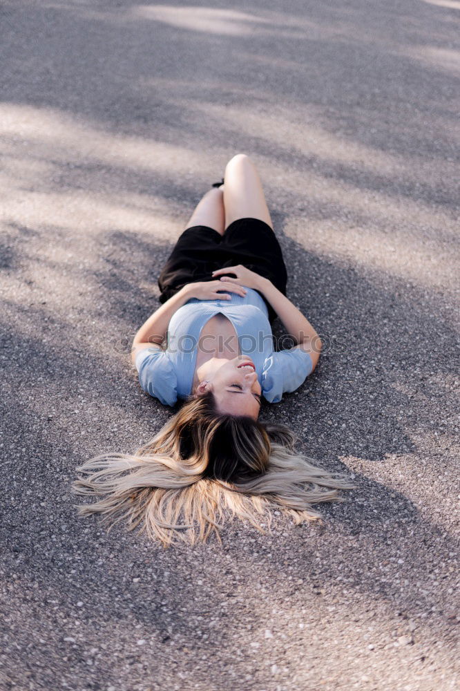 Similar – Image, Stock Photo Young beautiful woman taking a selfie