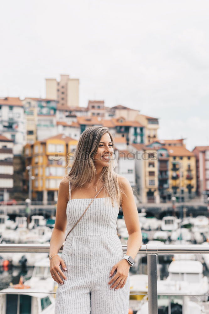 Similar – Image, Stock Photo Beautiful girl with a hat and sunglasses posing in Sydney, with Harbour Bridge in the background.