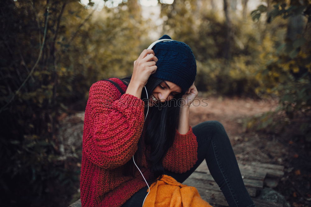 Similar – Image, Stock Photo Golden hour on long brown hair