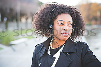 Similar – Image, Stock Photo African American woman smiling with afro hairstyle