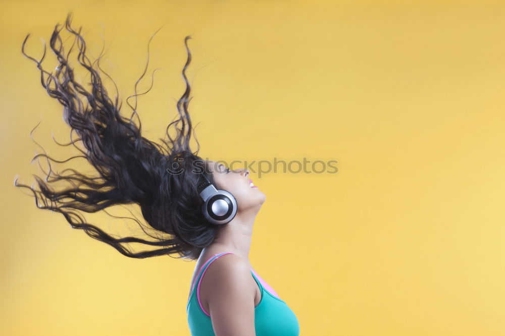 Similar – woman overwhelmed by plastic waste and suffocating from plastic bag over her head