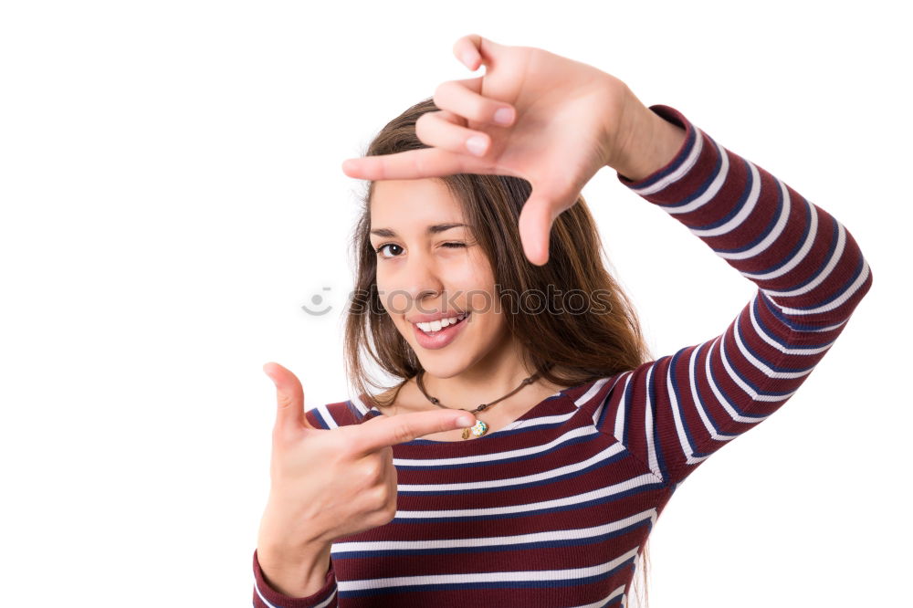 Similar – Portrait of senior woman with sunglasses insulting with finger