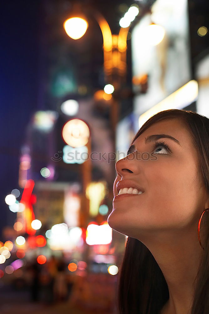 Similar – Image, Stock Photo Stylish lady near street cafe